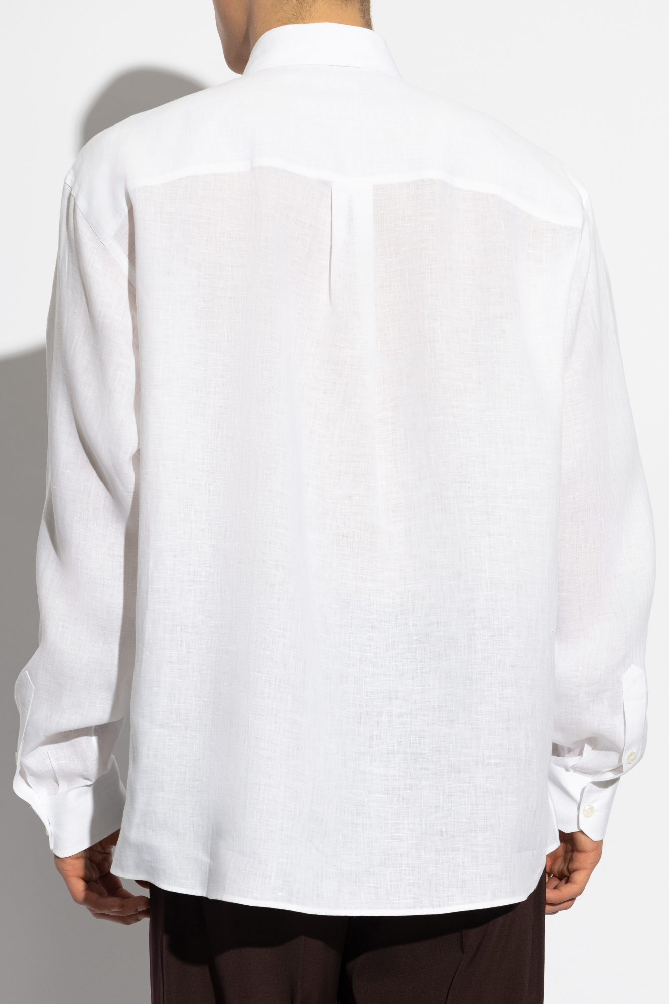 Tシャツ・カットソー Dolce & Gabbana SS25 White linen shirt (G5NE2TFU4JB W0800) Dolce & Gabbana White Linen Shirt | Sendegaro